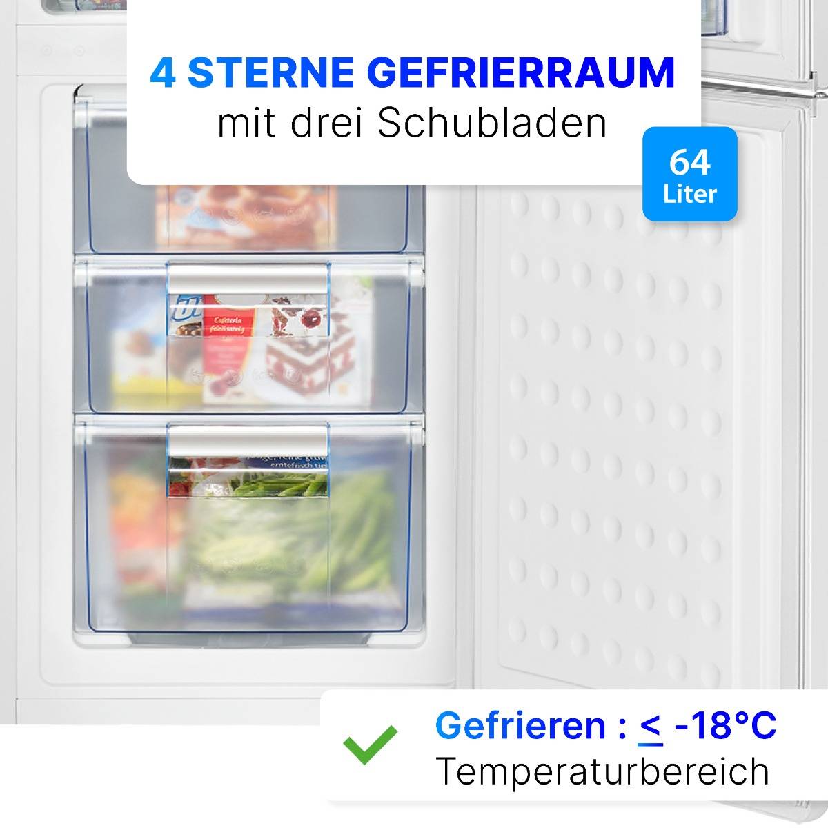 Bomann KGR 7328 Retro Kühl-/Gefrierkombination A++ weiß