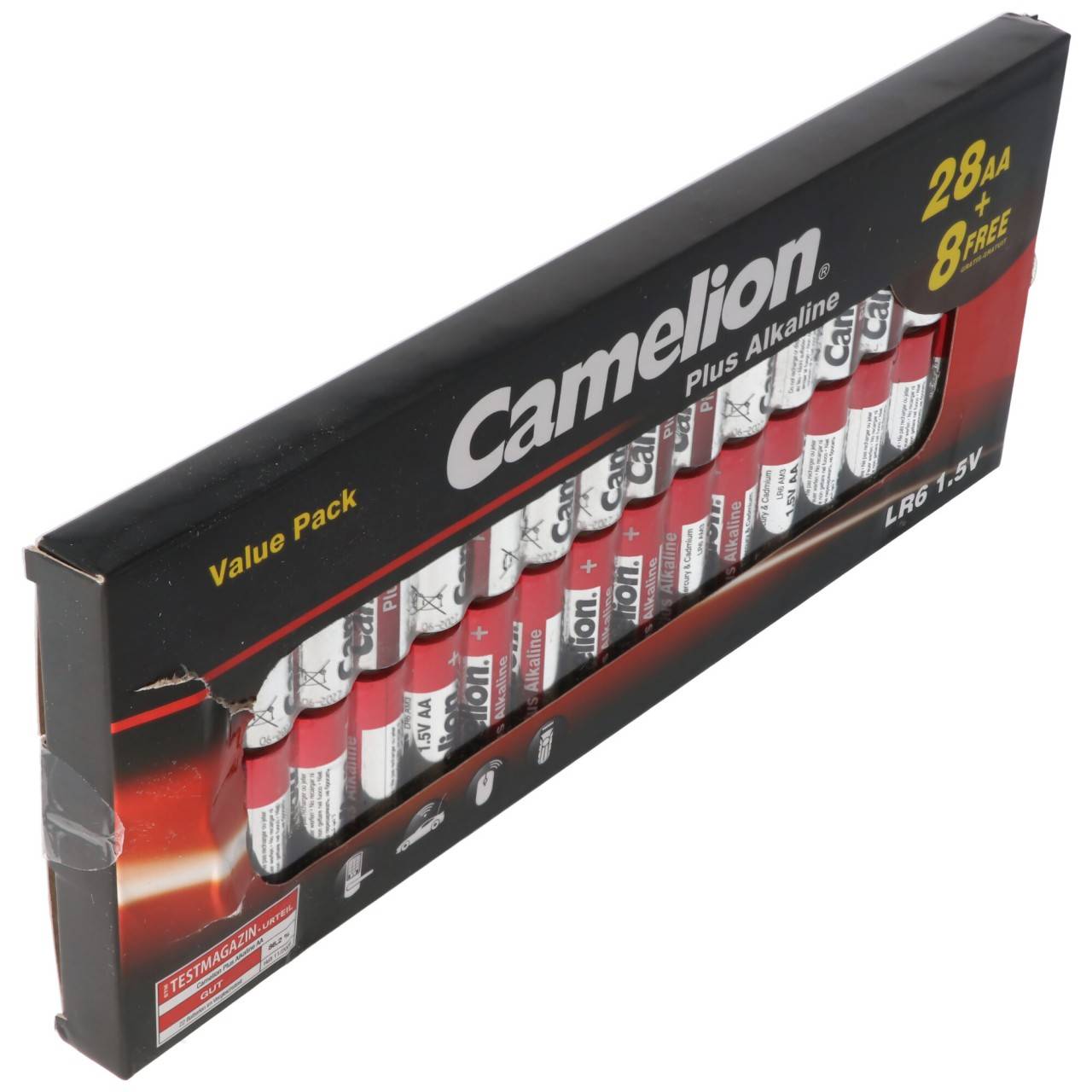 28+8 gratis, Sparpack Camelion Plus Alkaline Mignon Batterien, AA, LR6, 1,5V