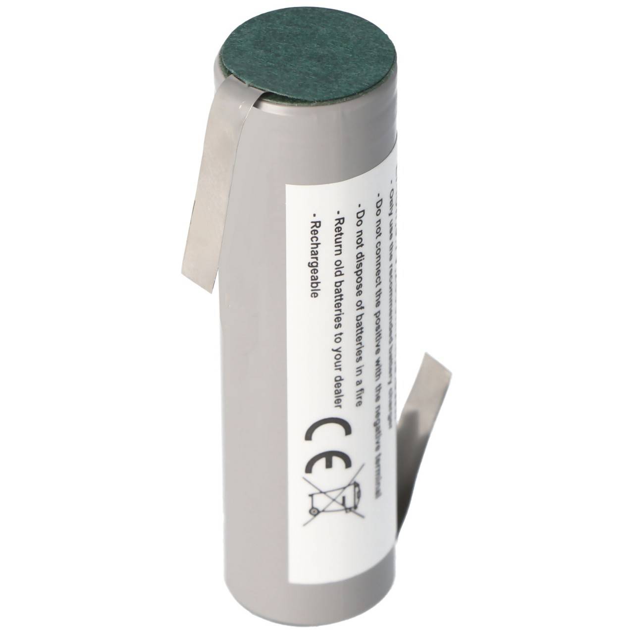 Akku 18650 für Industrie, Powertool, Li-ion, 3,7V, 2600mAh, 9,6Wh mit Lötfahne in Z-Form