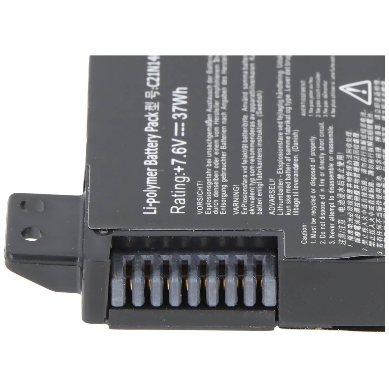 Akku passend für ASUS VivoBook 4000, Li-Polymer, 7,6V, 5000mAh, 38Wh, schwarz
