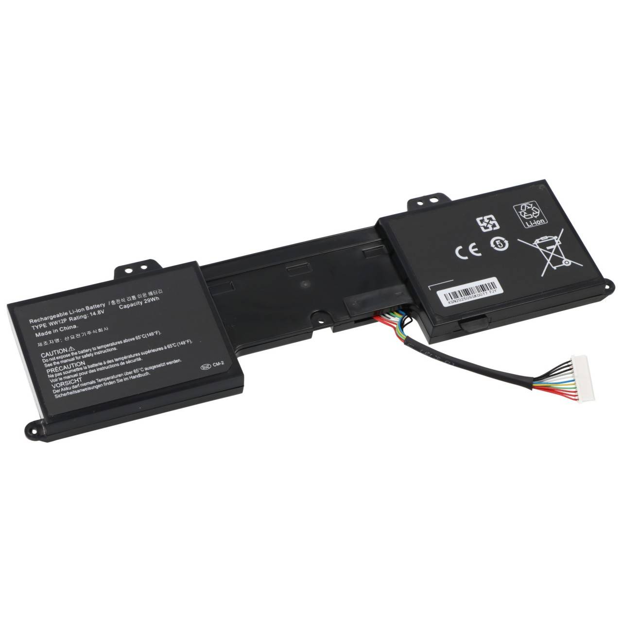 Akku passend für Dell Inspiron DUO 1090 Tablet PC, Li-Polymer, 14,8V, 1950Ah, 29Wh, schwarz