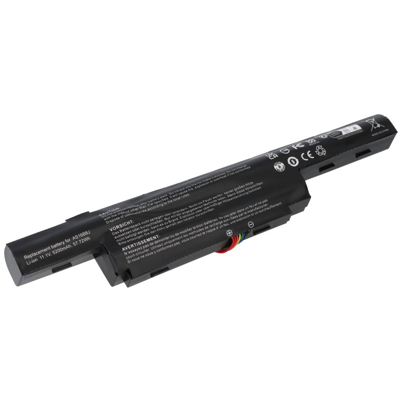 Akku passend für Acer Aspire E5-575G-53VG, E5-575-33BM, AS16B5J, AS16B8J, 11,1V, 5200mAh