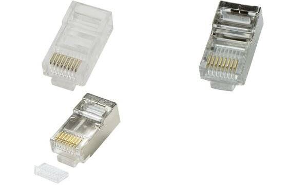 LogiLink RJ45 Stecker für Rundkabel, Kat.5e, geschirmt (11112122)