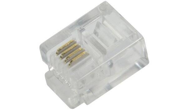 LogiLink RJ11 Stecker für Flachbandkabel, ungeschirmt (11112275)
