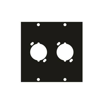 Middle Atlantic Products UNIV2, Anschlussfeld, Schwarz, Aluminium, 86,1 mm, 3 mm, 88,6 mm