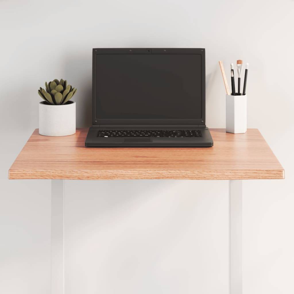 vidaXL Tischplatte 60x60x2 cm Massivholz Eiche Behandelt Baumkante