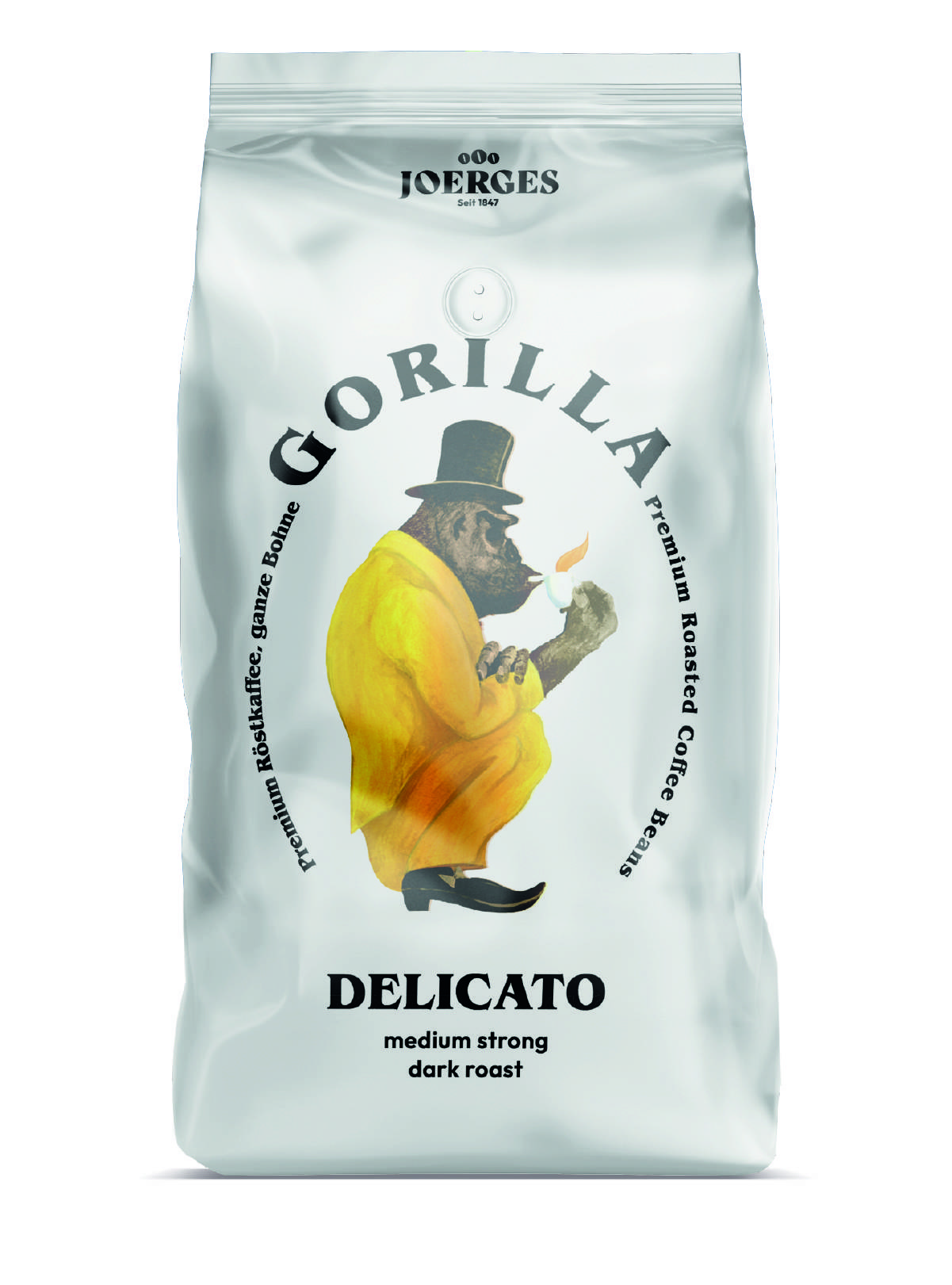 Joerges Kaffee Joerges Espresso Delicato, 1 kg, Kaffee, Espresso, Dunkle Röstung, 1 Stück(e), Tasche