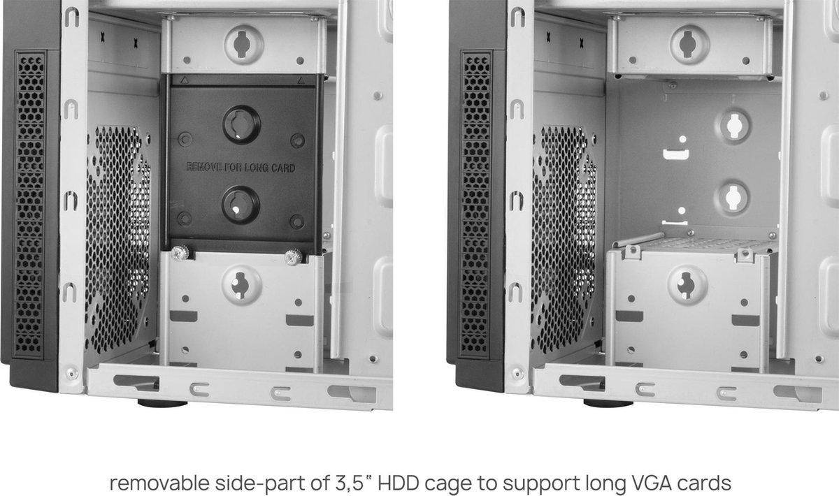 Chieftec HC-10B-OP Mini-Tower PC-Gehäuse Schwarz
