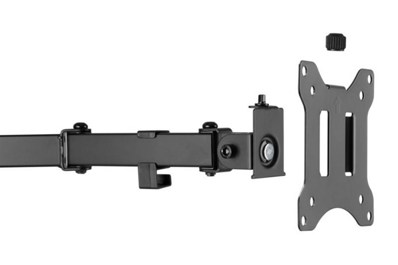 Digitus DA-90401 2fach Monitor-Tischhalterung 38,1 cm (15") - 81,3 cm (32") Schwarz, Schwarz (matt) Drehbar, Höhenverstellbar, Neigbar