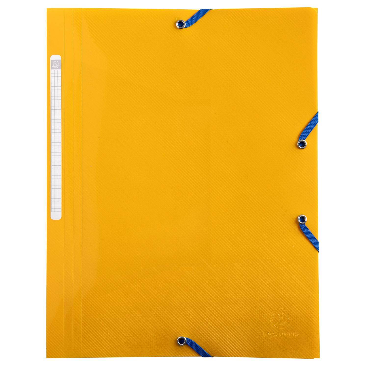 Exacompta 24x Sammelmappe A4 + Gummizug 3 Klappen Recycling-PP sortiert 55110E