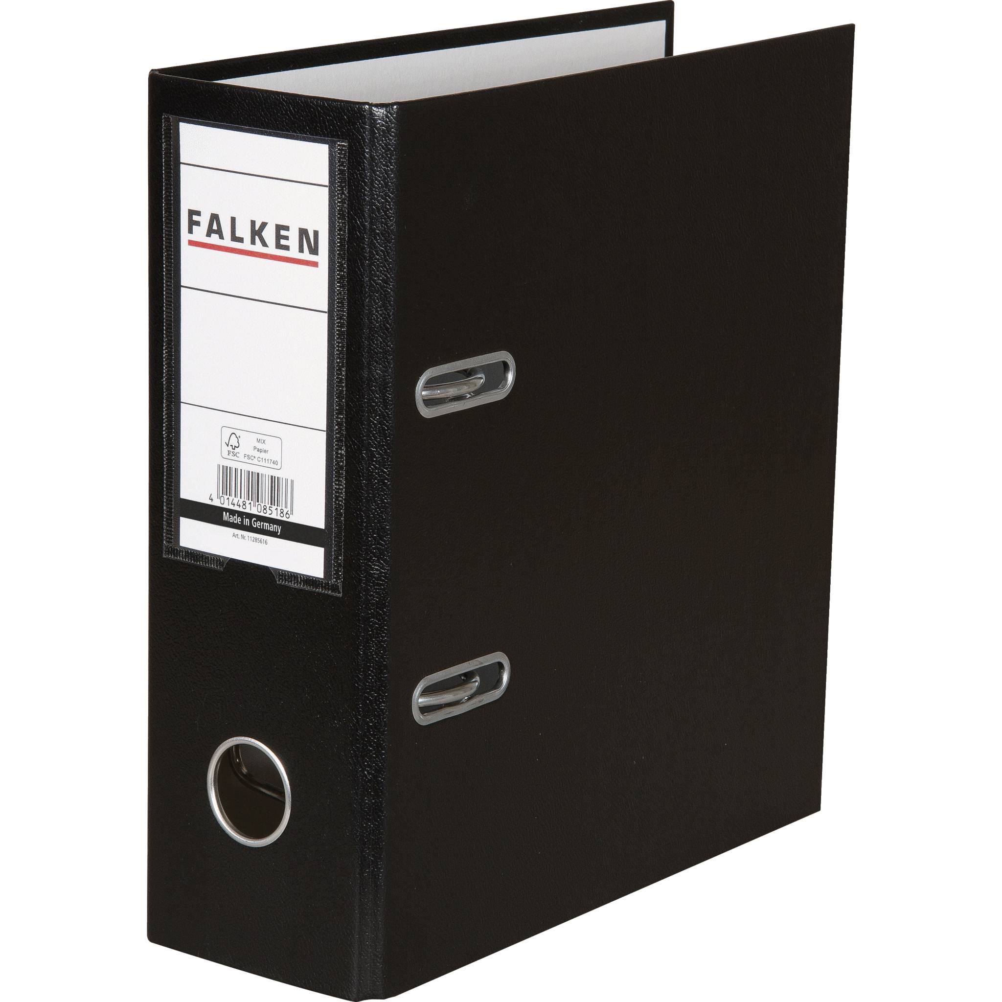 Falken 10x PP-Ordner A5 hoch, Rücken 80mm - Schwarz - 11285616F