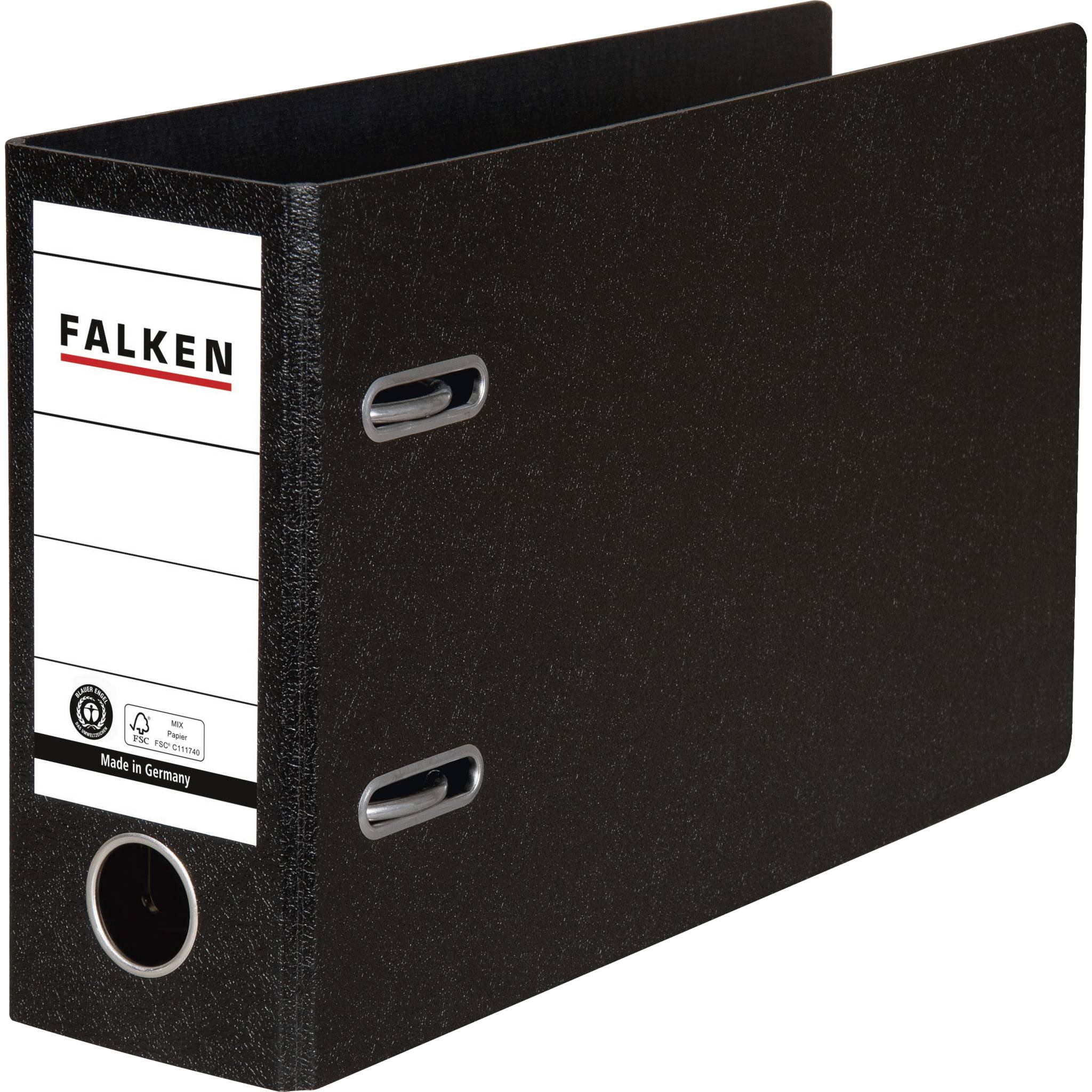 Falken 20x Ordner A5 quer Hartpappe, Rücken 50mm - Schwarz - 11285905F