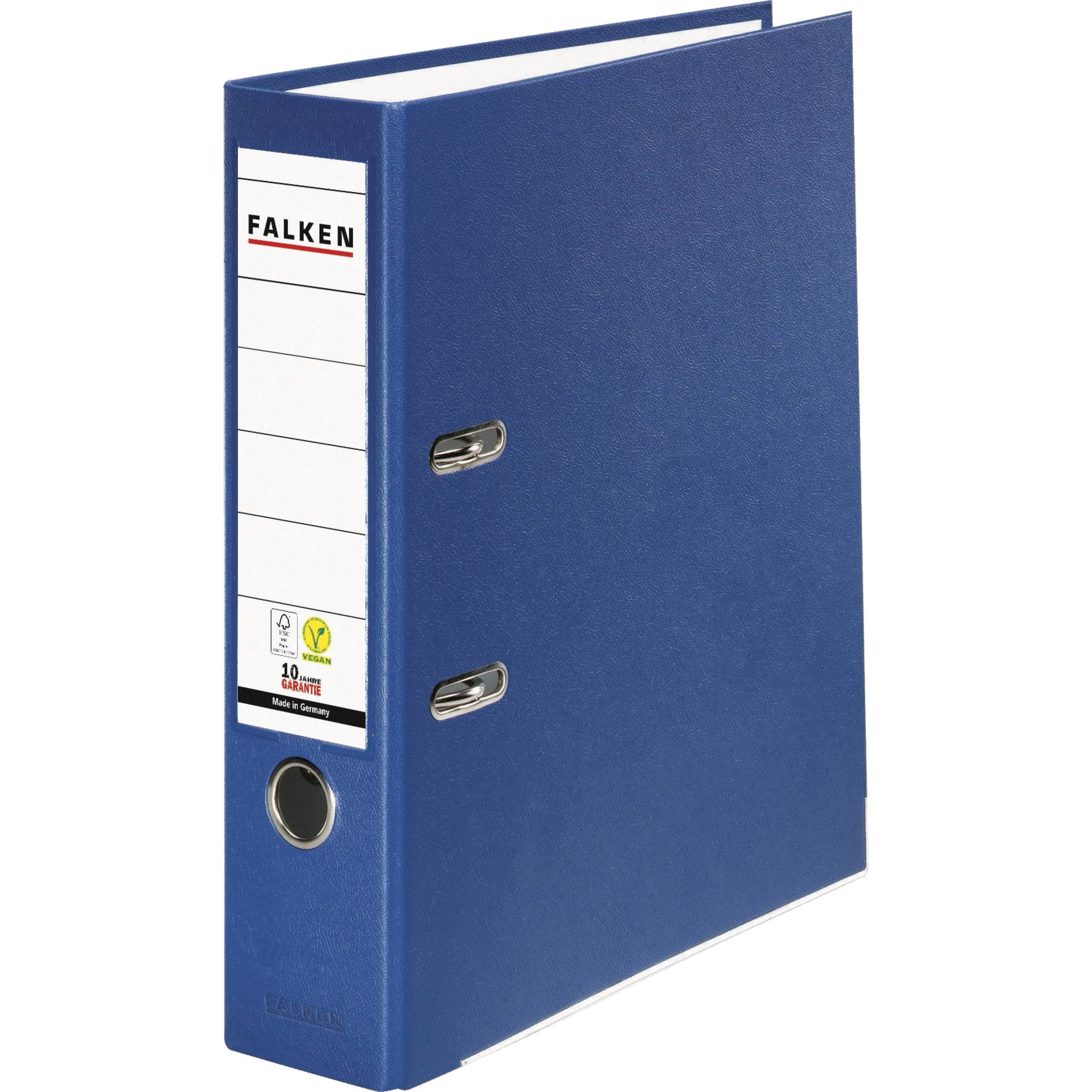 Falken 20x PP-Color-Ordner A4, Rücken 80mm, mit Einsteckschild, Blau, 09984063F