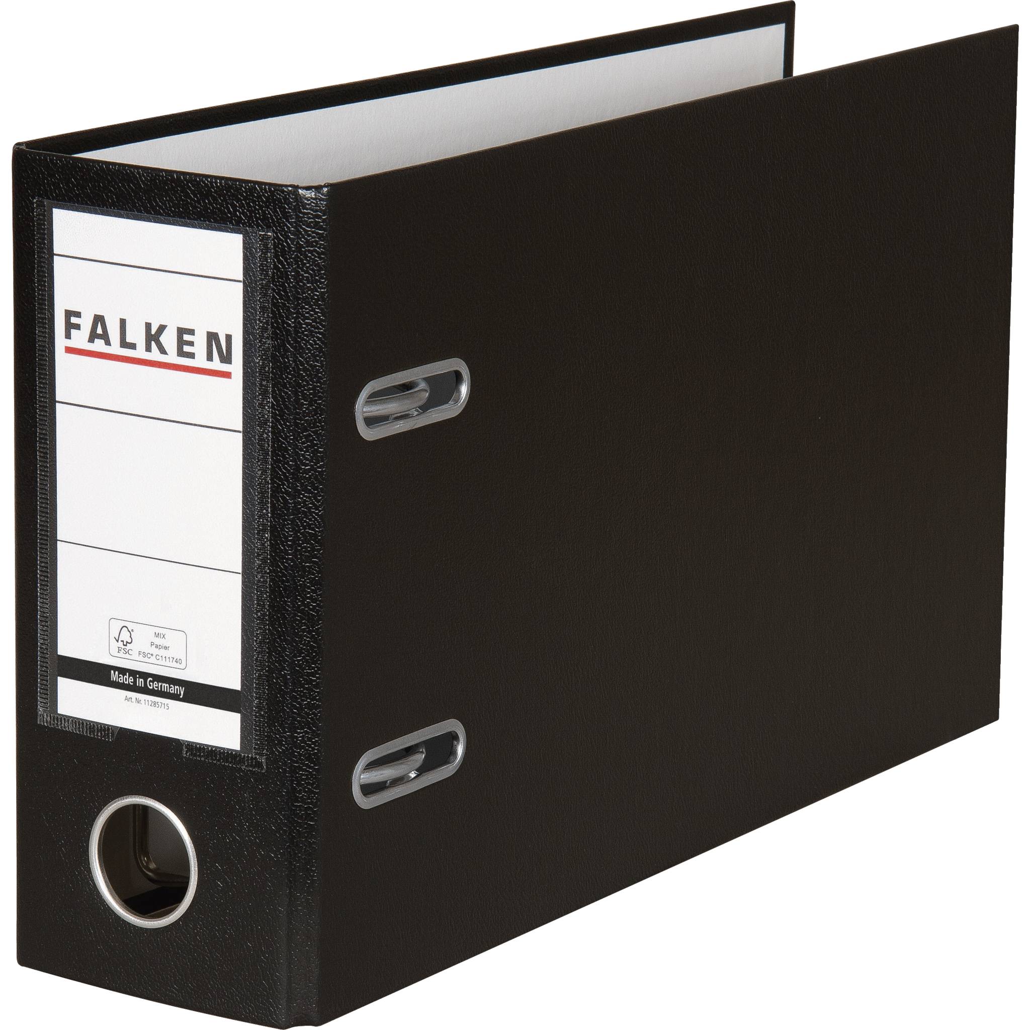 Falken 10x PP-Ordner A5 quer, Rücken 80mm - Schwarz - 11285715F