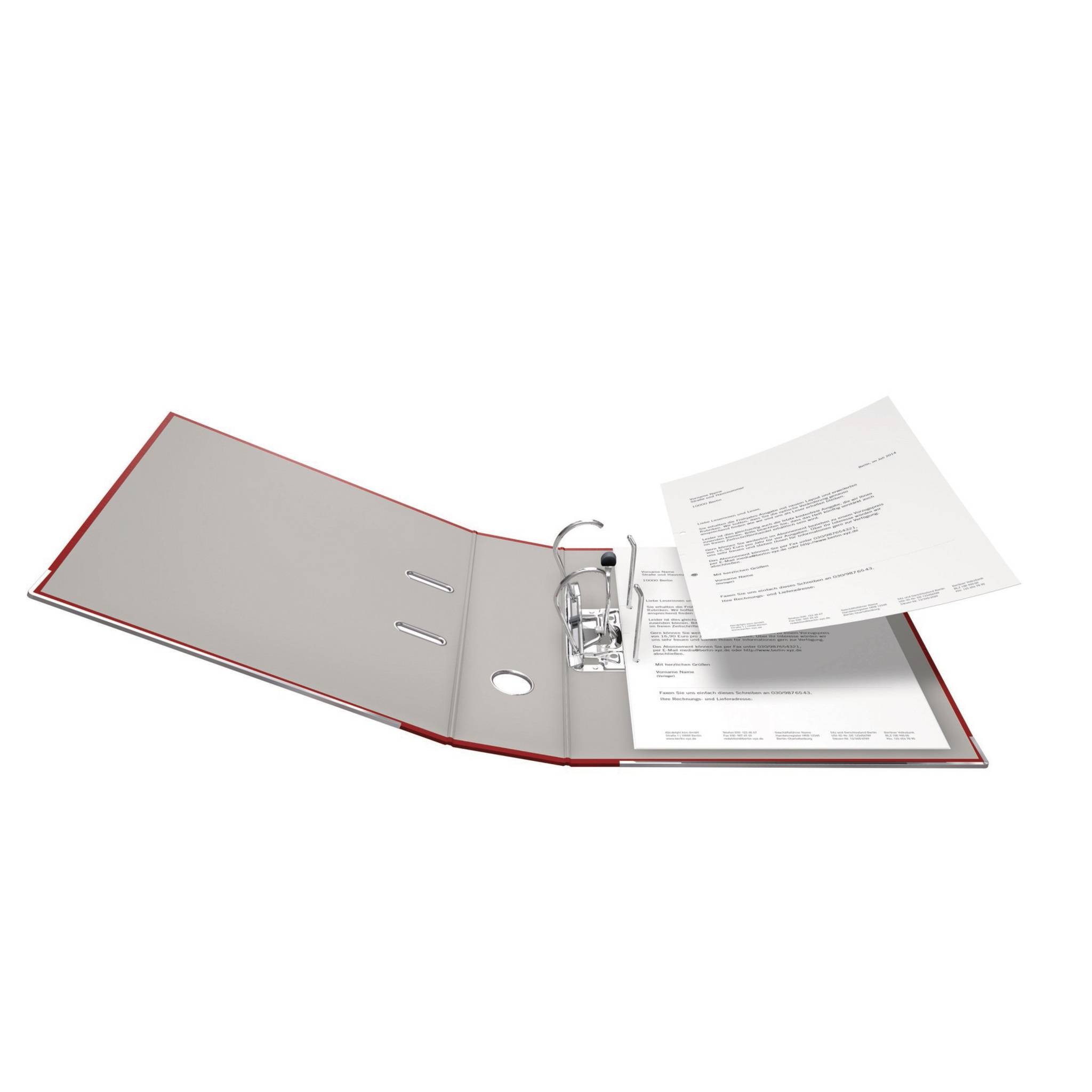 Falken 20x PP-Color-Ordner A4, Rücken 80mm, mit Einsteckschild - Rot - 09984071F