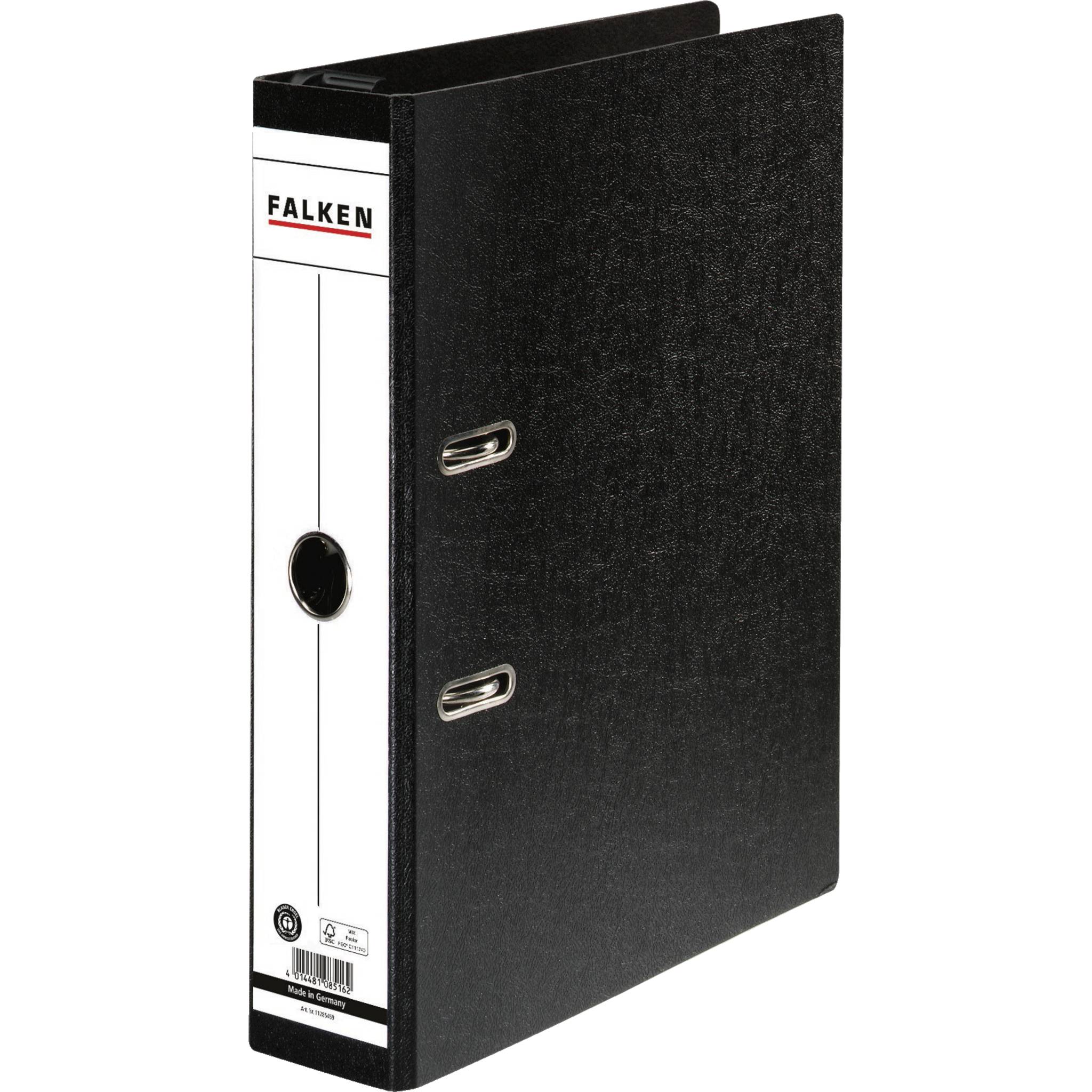 Falken 20x Hängeordner A4 Hartpappe, Rücken 70mm - Schwarz - 11285459F