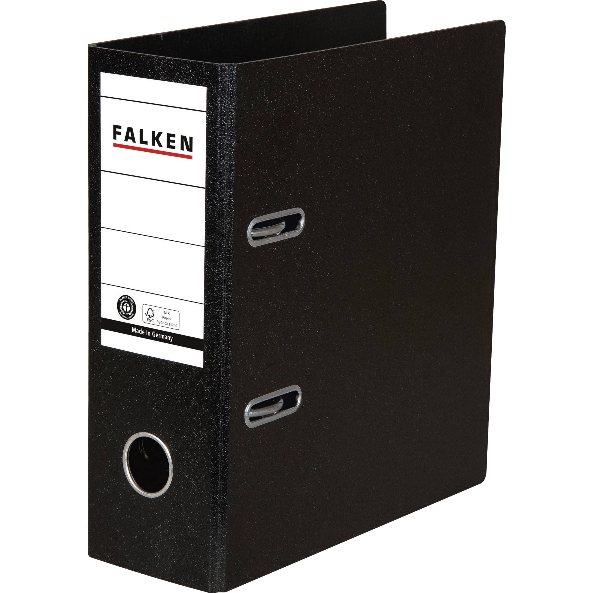 Falken 20x Ordner A5 hoch Hartpappe, Rücken 80mm - Schwarz - 11285830F