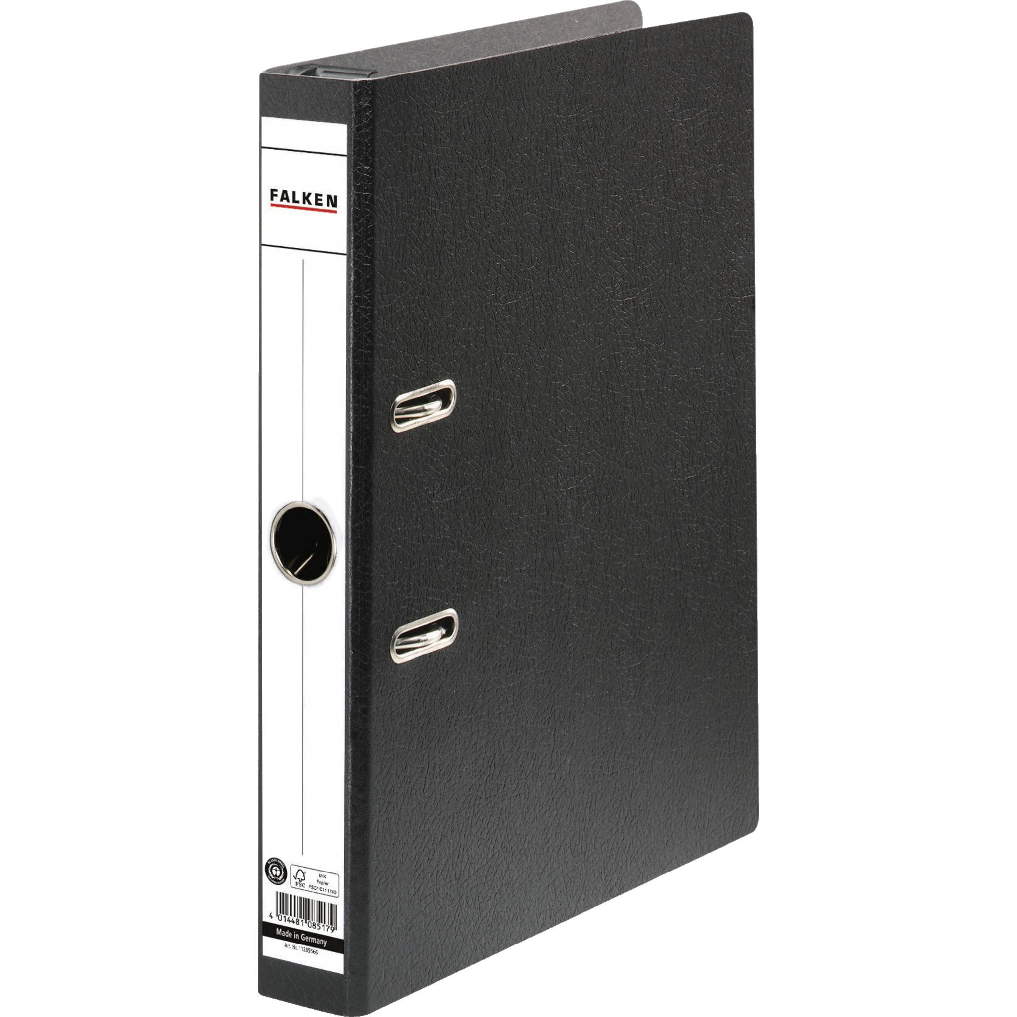 Falken 25x Hängeordner A4 Hartpappe, Rücken 70mm - Schwarz - 11285566F