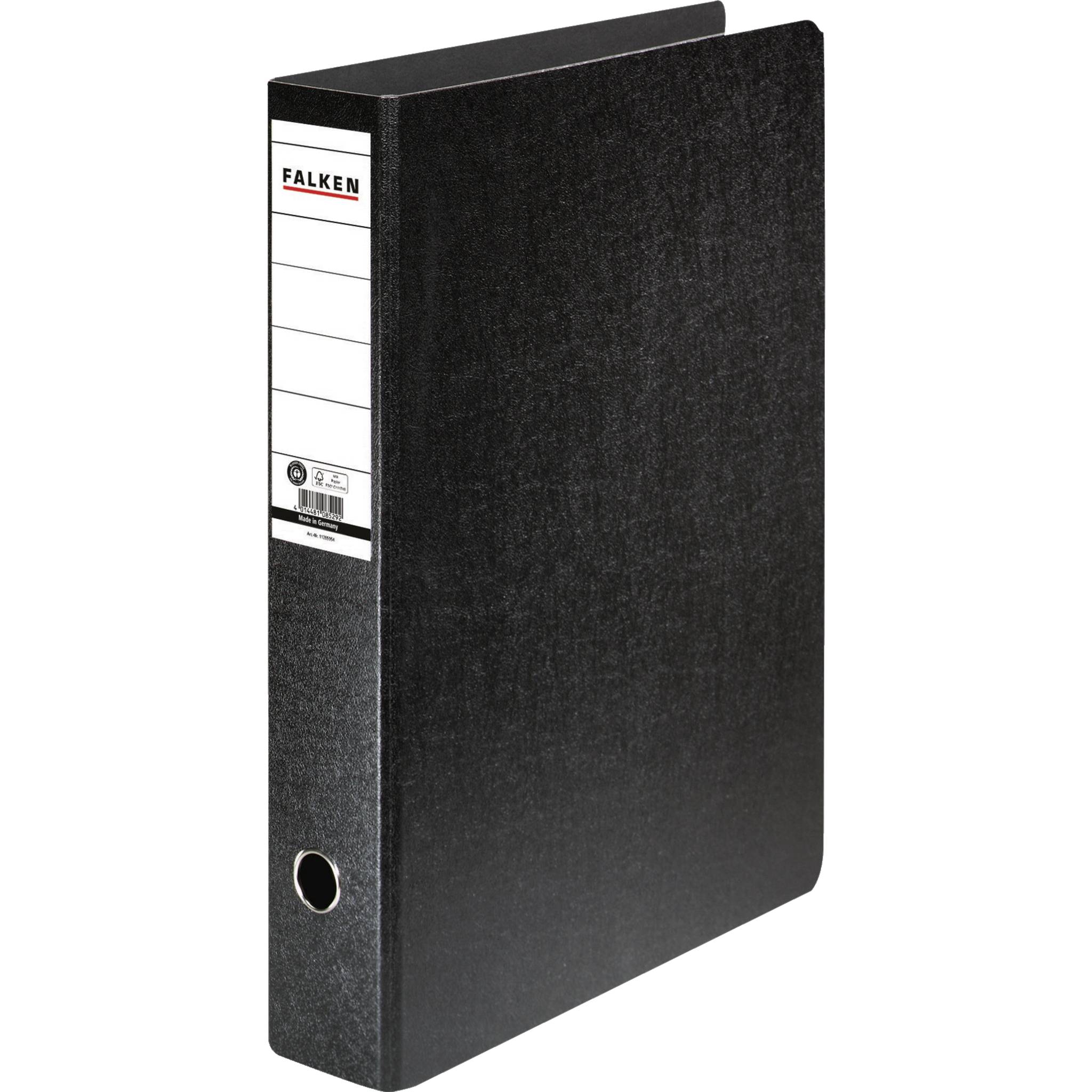 Falken 16x Ordner A3 quer Hartpappe, Rücken 80mm - Schwarz - 11285954F