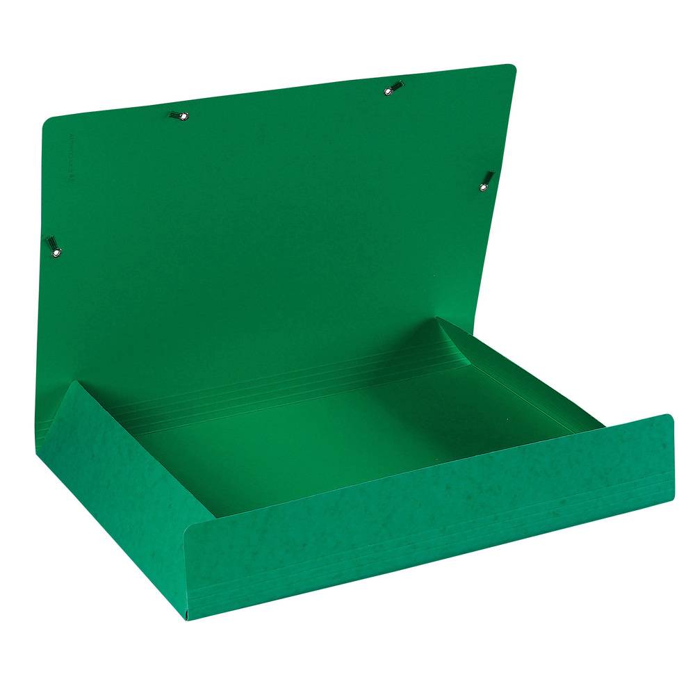 Exacompta 5x Sammelmappe + Gummizug, 3 Klappen Karton, 600g/qm, A3, Grün, 59515E