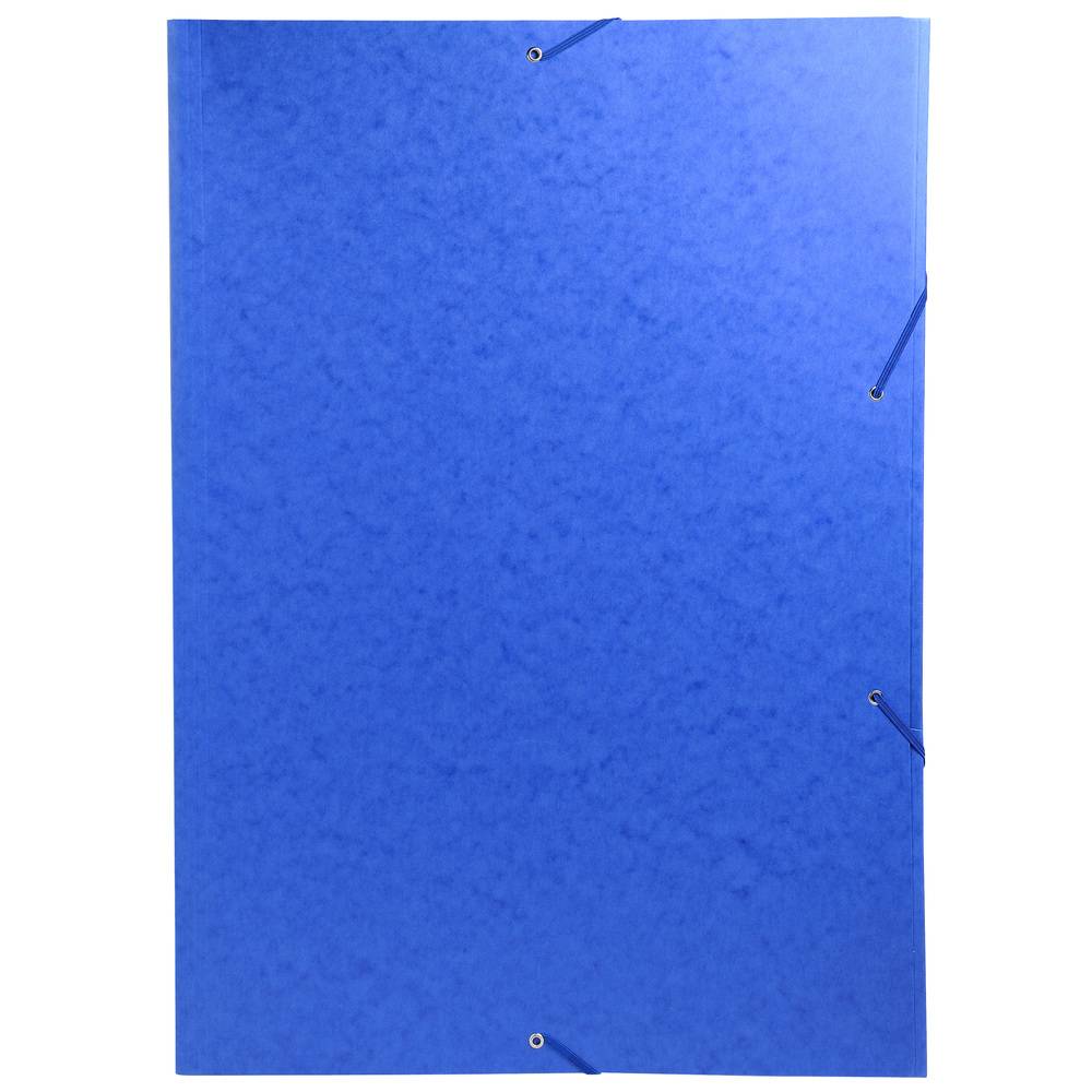 Exacompta 5x Sammelmappe + Gummizug, 3 Klappen Karton, 600g/qm, A3, Blau, 59507E