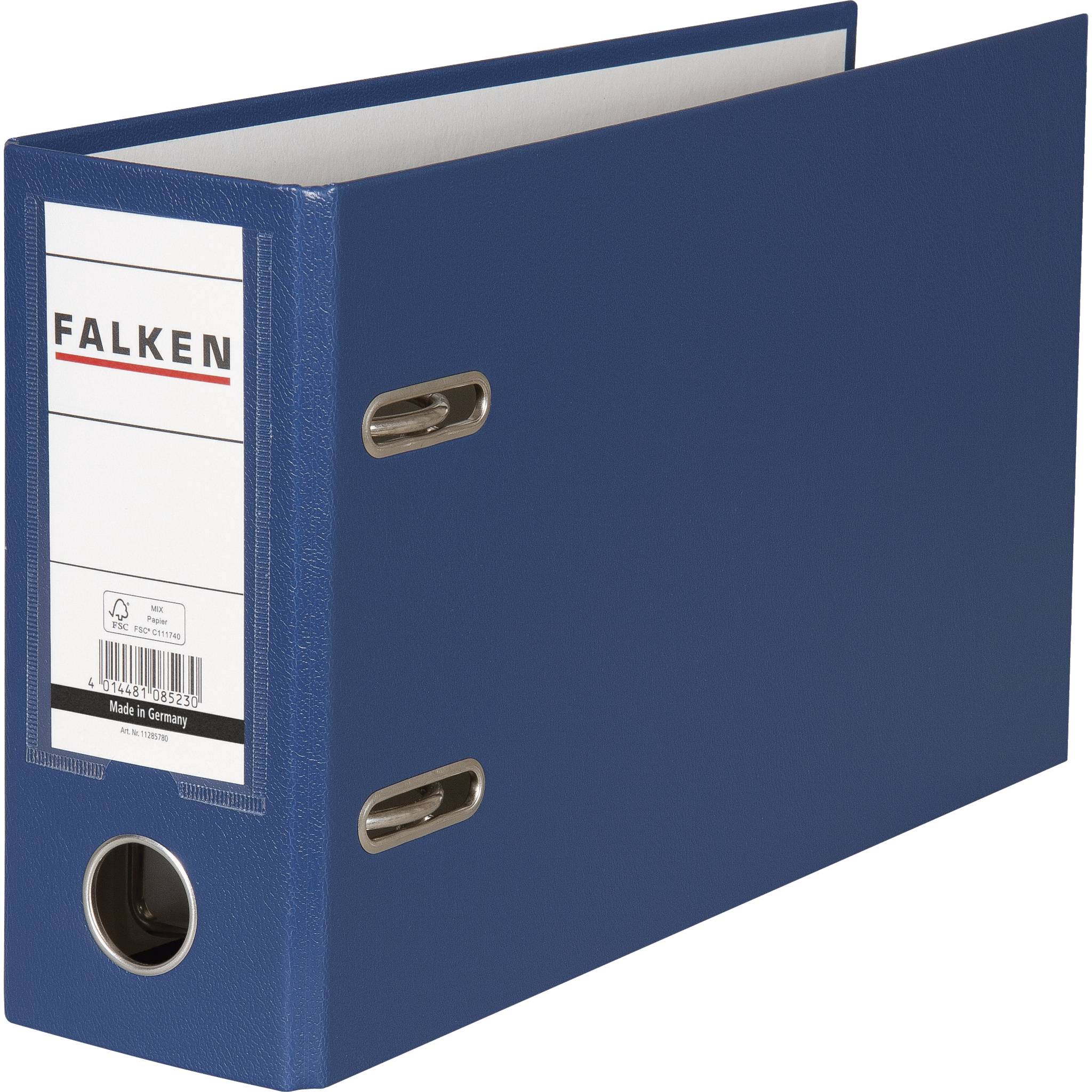 Falken 10x PP-Ordner A5 quer, Rücken 80mm - Blau - 11285780F
