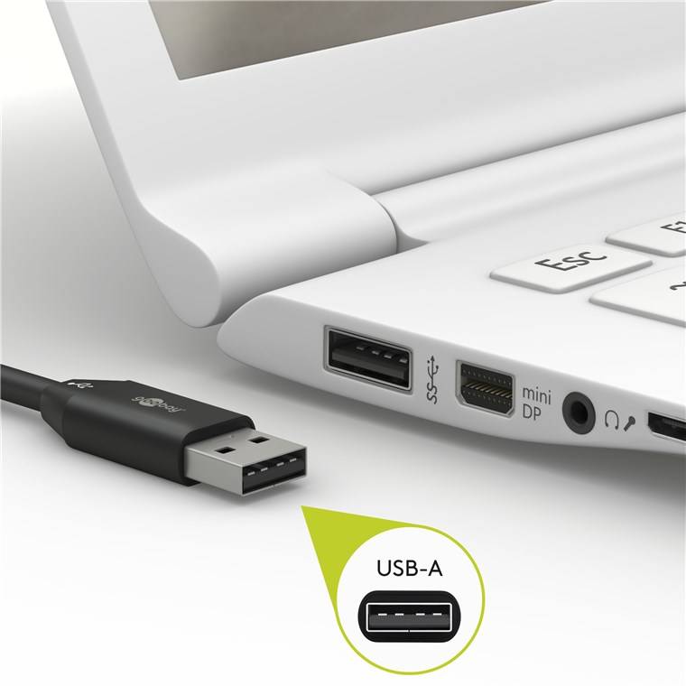 Goobay 46800 USB A auf Micro USB Kabel / Highspeed 480 Mbits Handy Ladekabel / USB 2.0 Typ B Adapterkabel / Schwarz / 1m