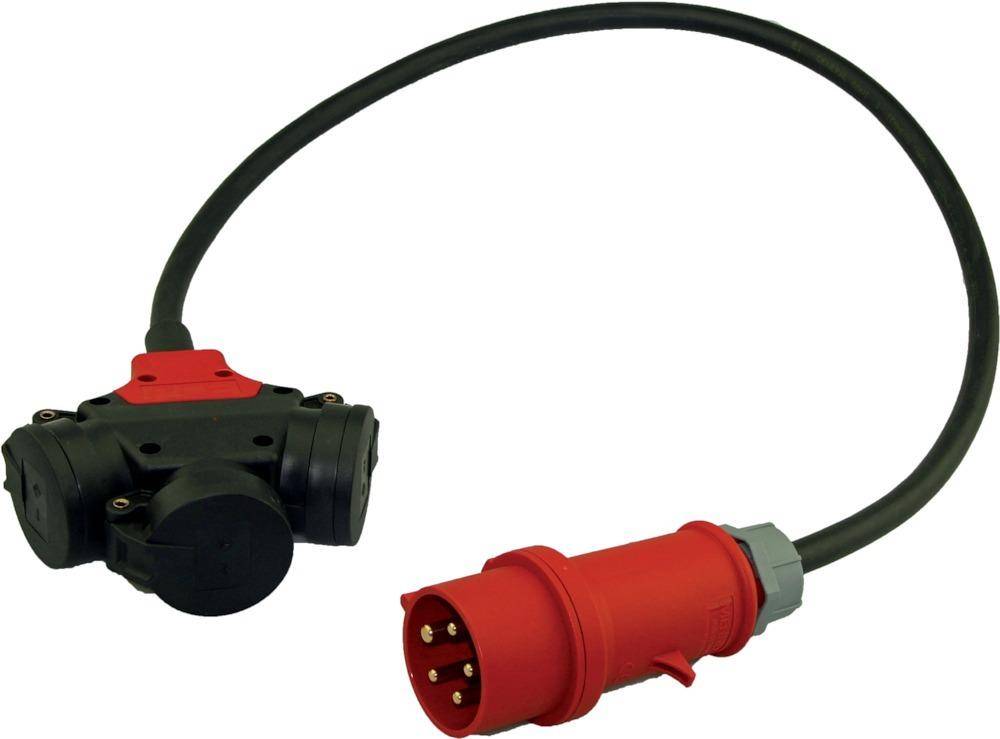 Dreifach-Verteiler IP44 1m H07RN-F5G2,5 CEE 16A
