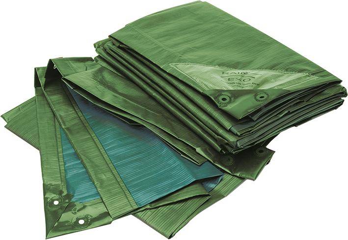 Rainexo - Abdeckplane, 150g/qm, 6x10m, gr/bl