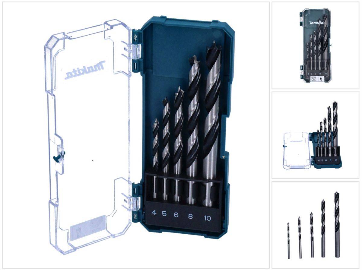Makita Holzbohrer Set 5 tlg. ( D-72861 ) Ø 4 / 5 / 6 / 8 / 10 mm