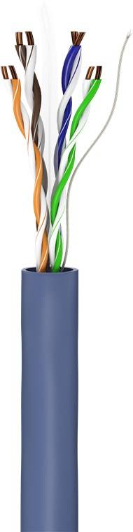 Goobay 96096 CAT 6A Netzwerkkabel U/UTP / Kupfer Twisted Pair / 500 MHz LAN Ethernet Kabel halogenfrei ECA / Blau / 100m