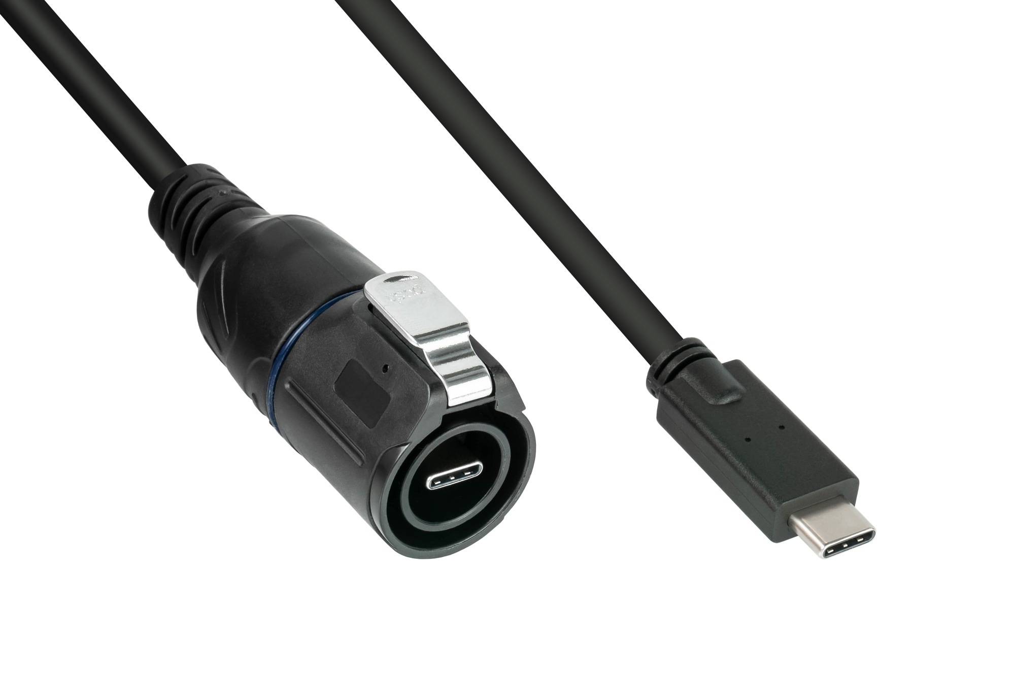 Industrie-Steckverbinder S1 - USB 3.2 Gen. 2 Kabel, Stecker C™ mit Klick-Arretierung an Stecker C™,Good Connections®