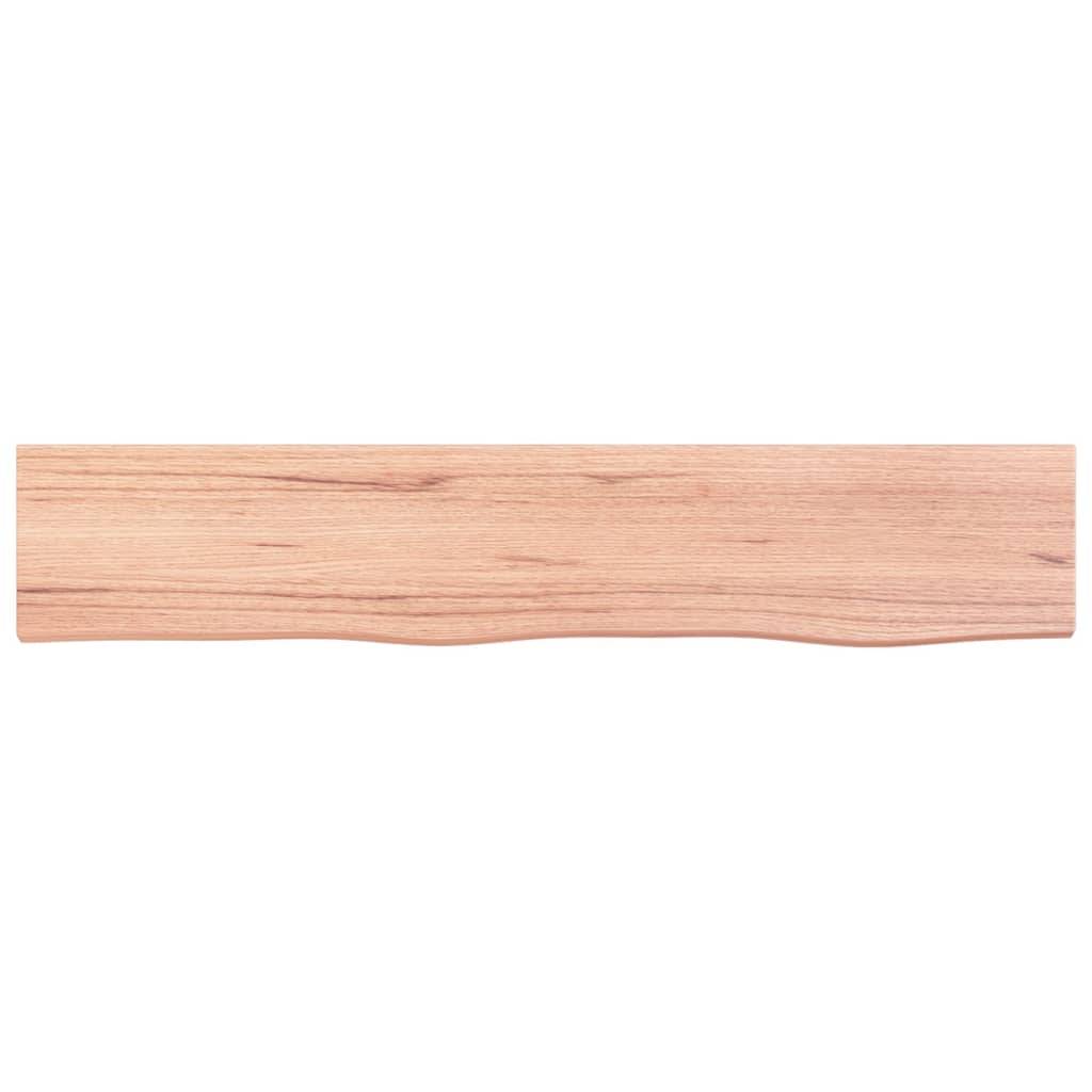 vidaXL Wandregal Hellbraun 100x20x4 cm Massivholz Eiche Behandelt