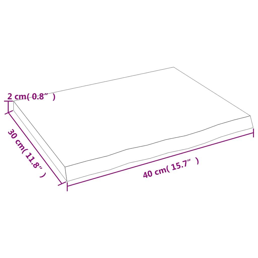 vidaXL Wandregal Hellbraun 40x30x2 cm Massivholz Eiche Behandelt