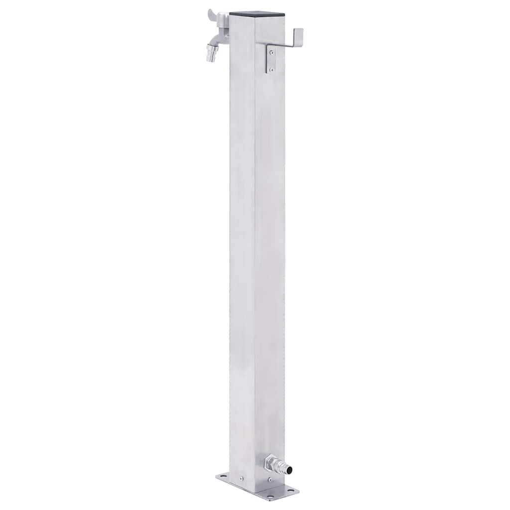 vidaXL Wassersäule für den Garten 100 cm Edelstahl Quadratisch