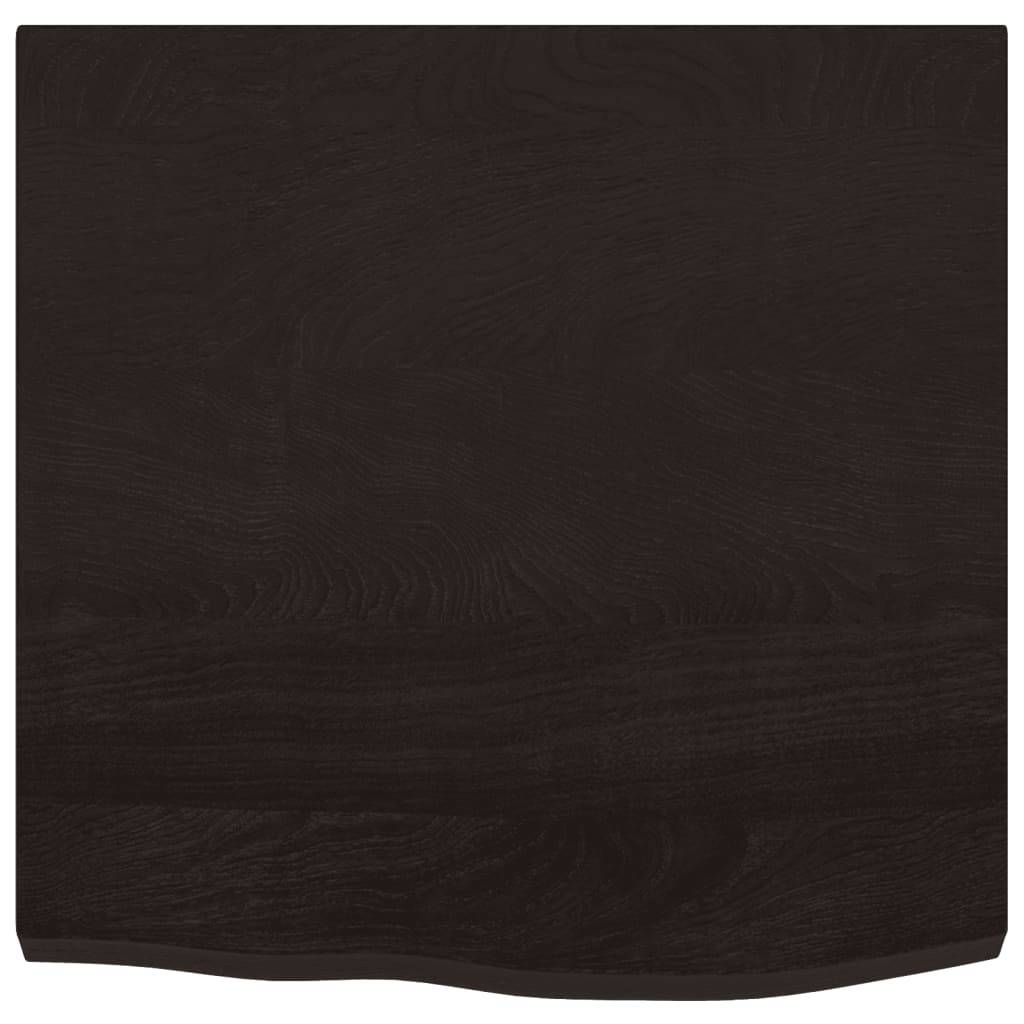 vidaXL Wandregal Dunkelbraun 60x60x(2-4) cm Massivholz Eiche Behandelt