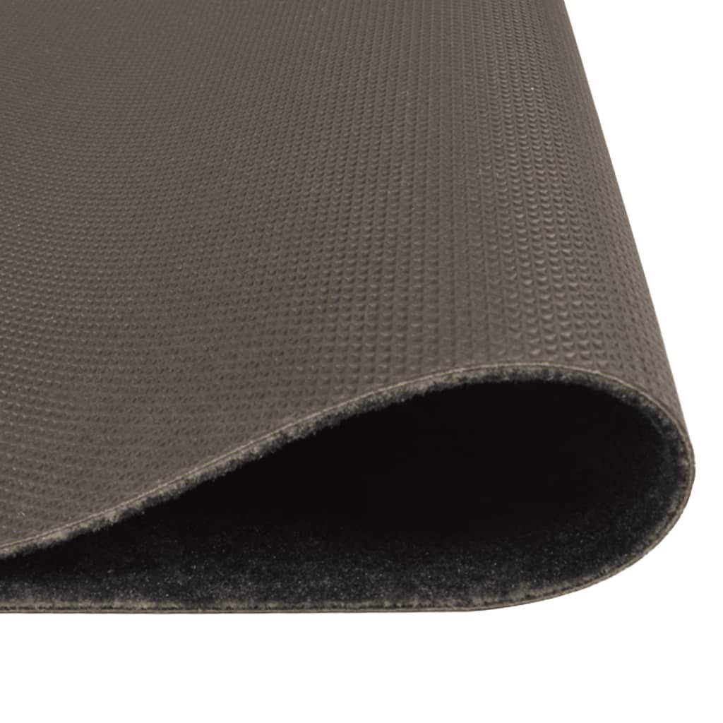vidaXL Küchenteppich Waschbar Cooking Schwarz 45x150 cm Samt