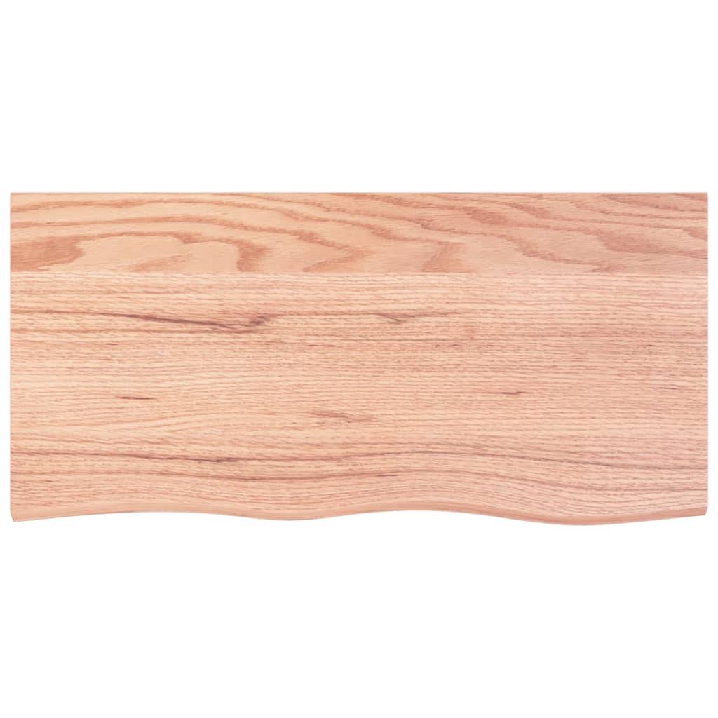 vidaXL Wandregal Hellbraun 100x50x2 cm Massivholz Eiche Behandelt