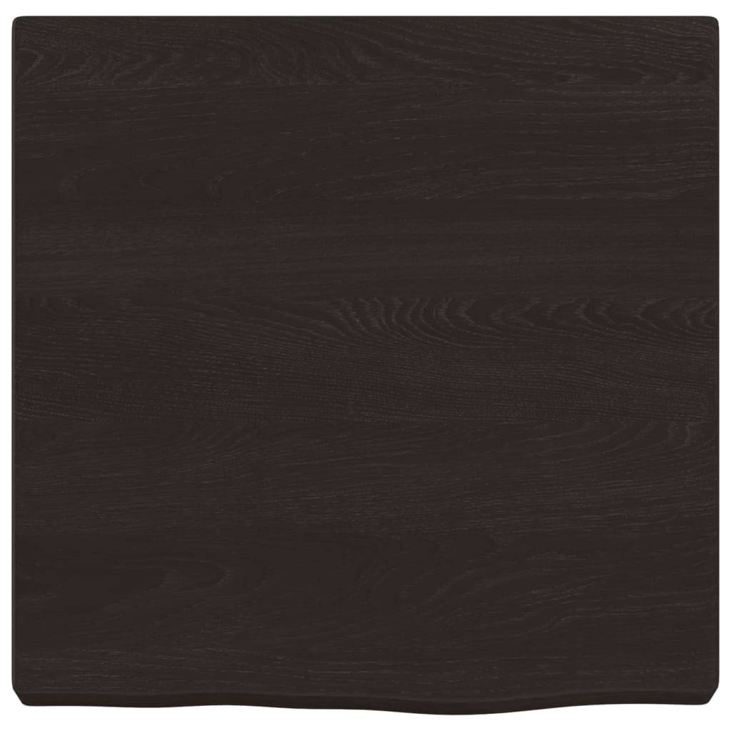 vidaXL Wandregal Dunkelbraun 40x40x(2-4) cm Massivholz Eiche Behandelt