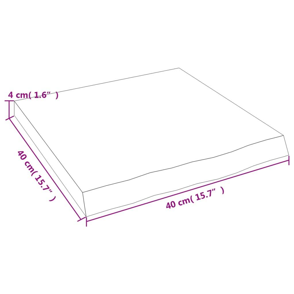 vidaXL Wandregal Dunkelbraun 40x40x(2-4) cm Massivholz Eiche Behandelt