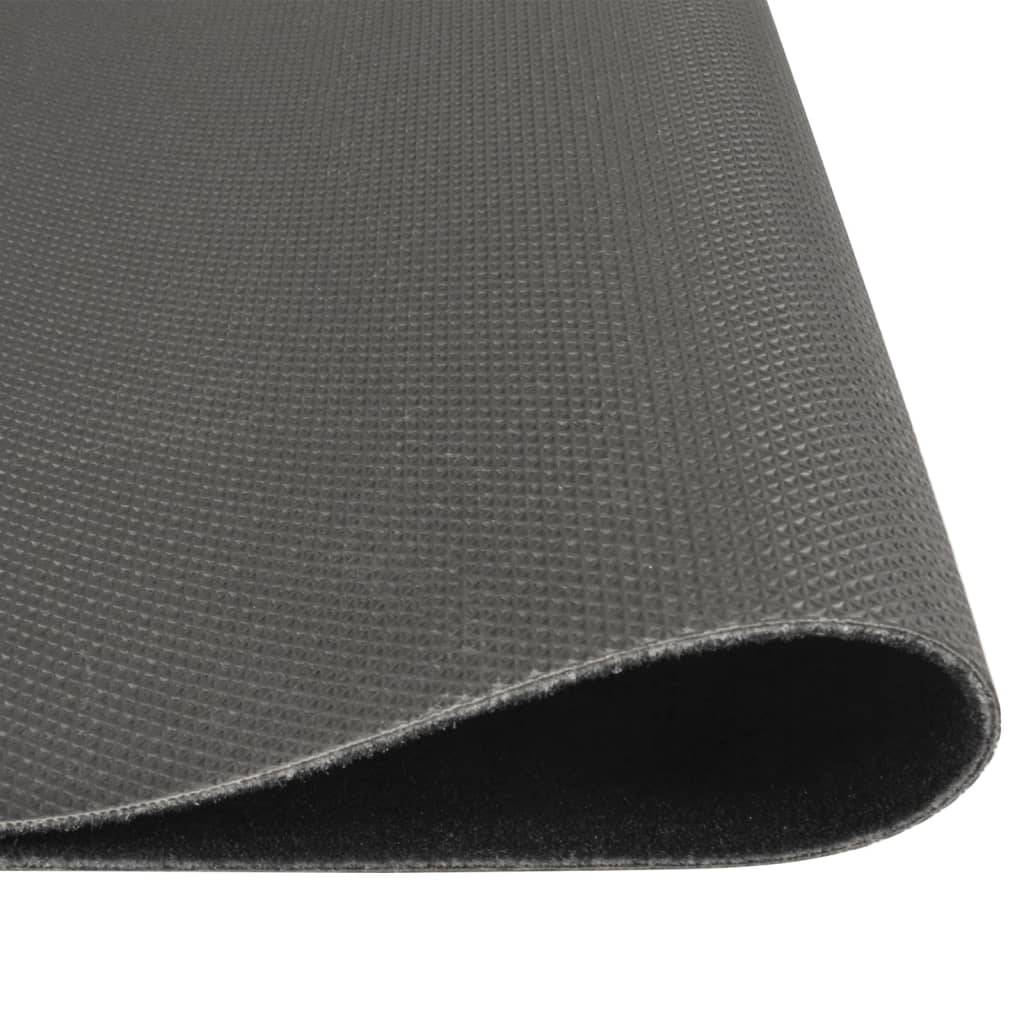 vidaXL Küchenteppich Waschbar Küche Schwarz 45x150 cm Samt