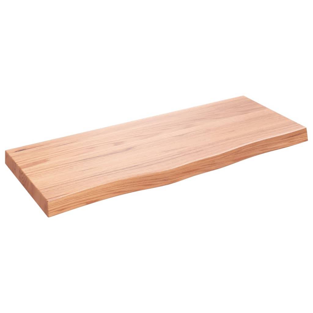vidaXL Wandregal Hellbraun 100x40x(2-6) cm Massivholz Eiche Behandelt