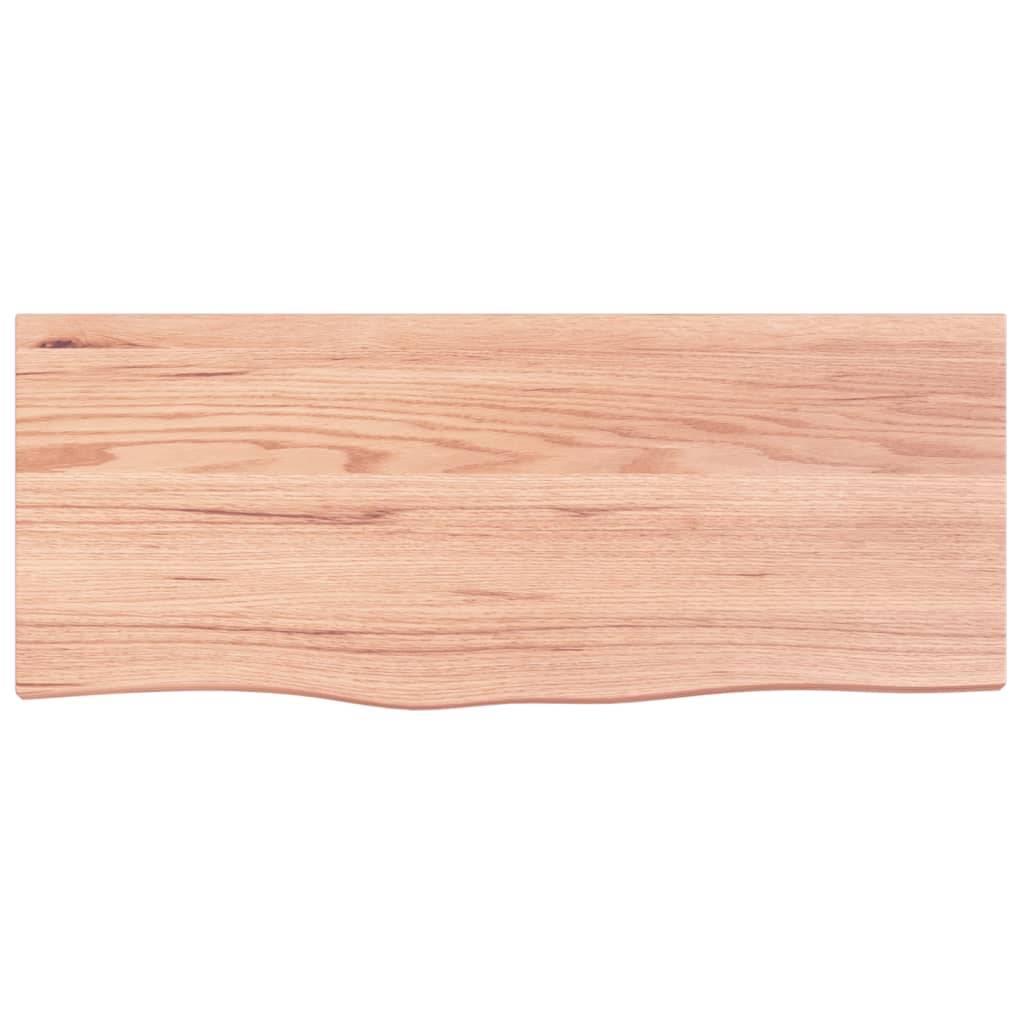 vidaXL Wandregal Hellbraun 100x40x(2-6) cm Massivholz Eiche Behandelt