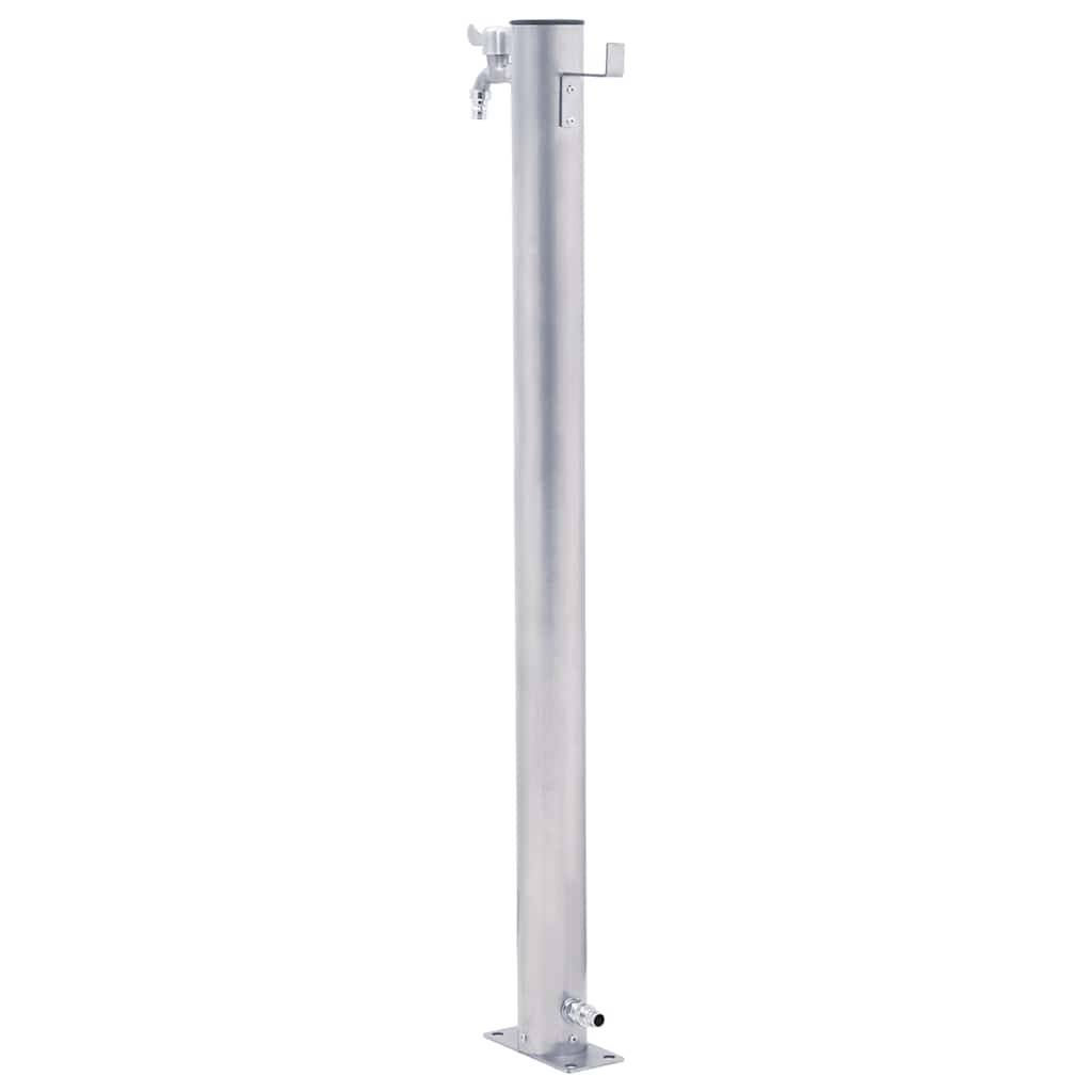 vidaXL Wassersäule für den Garten 40 cm Edelstahl Rund