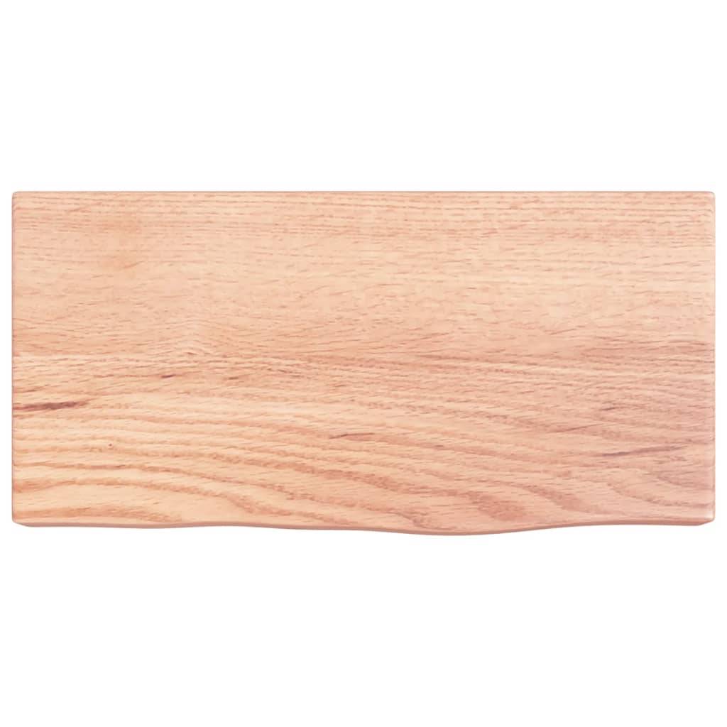 vidaXL Wandregal Hellbraun 40x20x6 cm Massivholz Eiche Behandelt