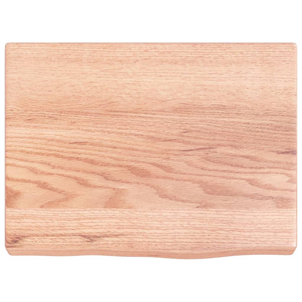 vidaXL Wandregal Hellbraun 40x30x(2-4) cm Massivholz Eiche Behandelt
