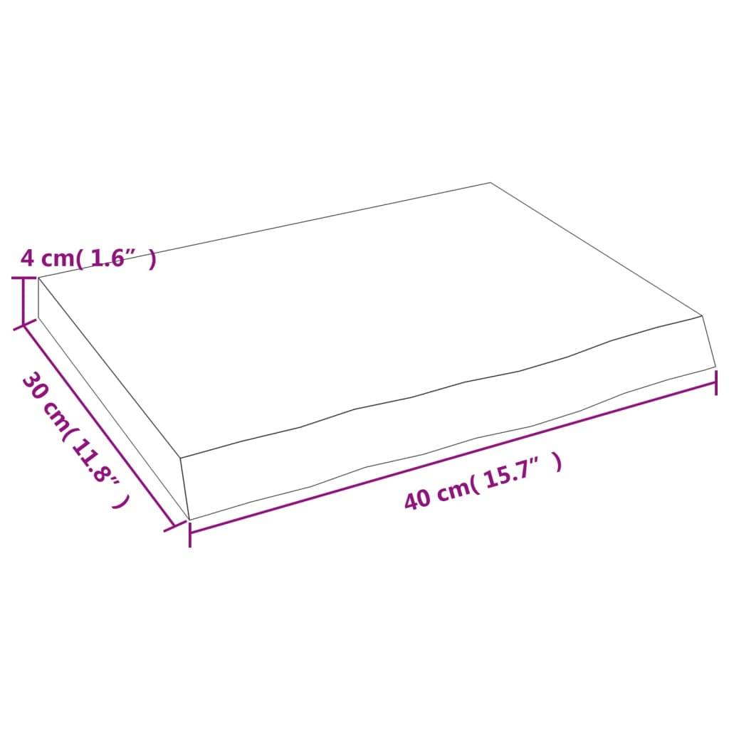 vidaXL Wandregal Hellbraun 40x30x(2-4) cm Massivholz Eiche Behandelt