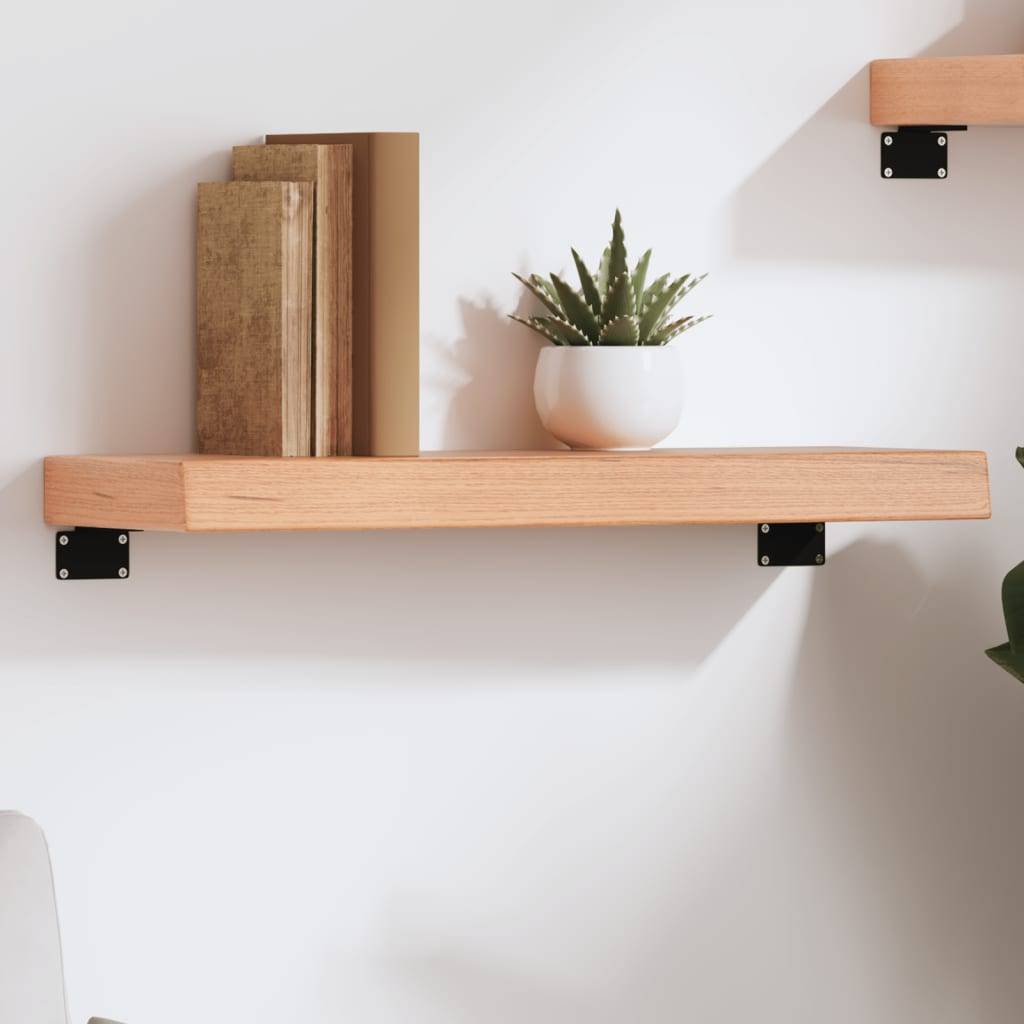 vidaXL Wandregal Hellbraun 60x20x6 cm Massivholz Eiche Behandelt