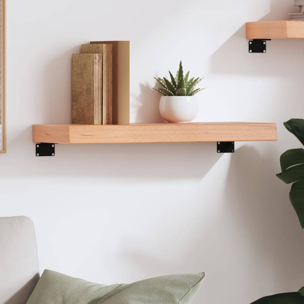 vidaXL Wandregal Hellbraun 60x20x6 cm Massivholz Eiche Behandelt