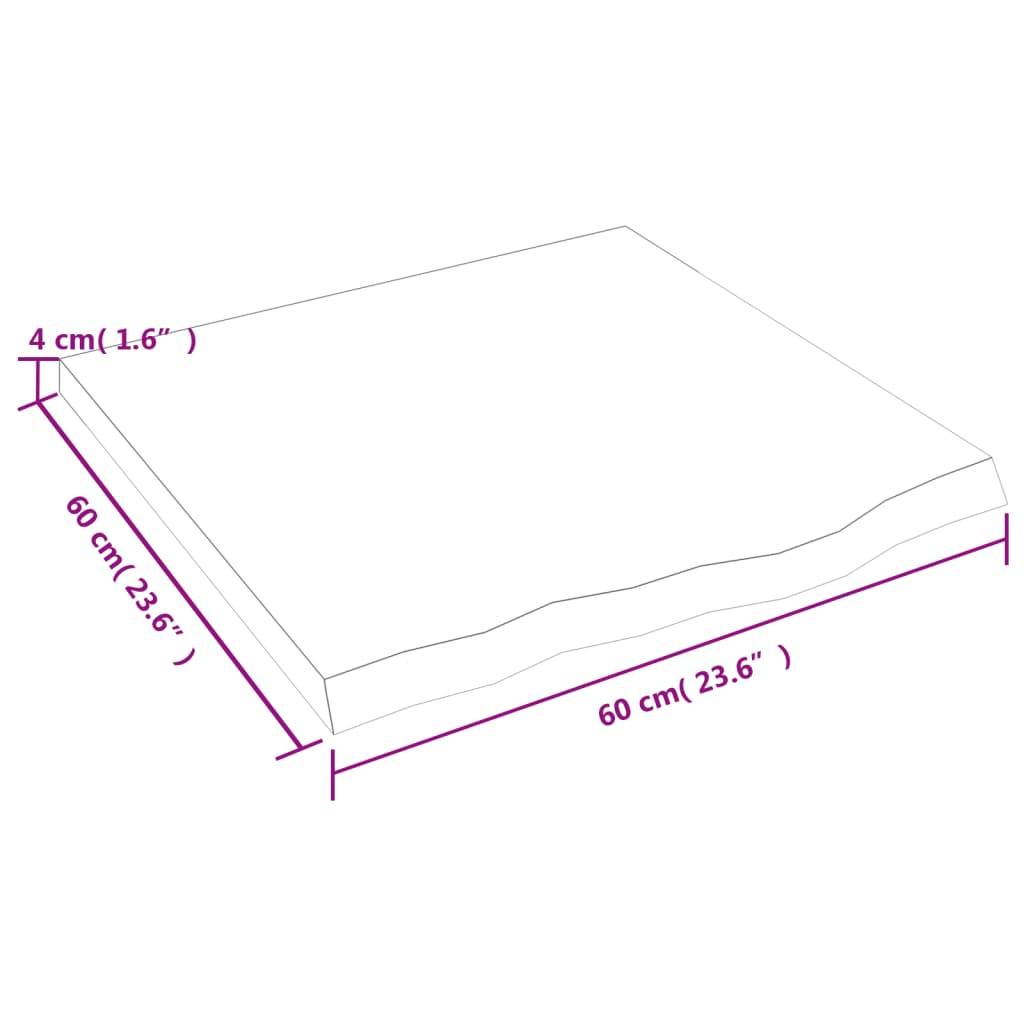 vidaXL Wandregal Hellbraun 60x60x(2-4) cm Massivholz Eiche Behandelt
